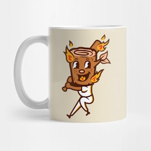 Yule log Mascot Logo Mug